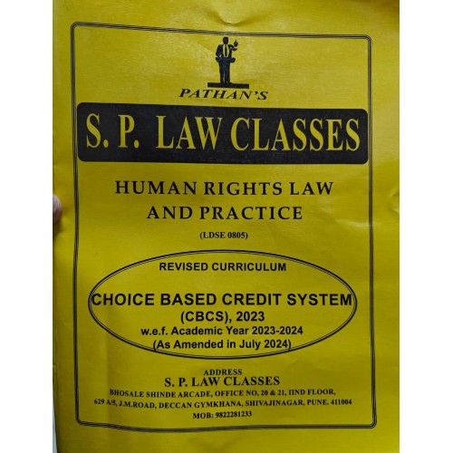 SP Law Classes' Notes on Human Rights Law and Practice [LDSE 0805] as per new curriculum CBCS, 2023 Pattern for SPPU & other Universities by Prof. A. U. Pathan Sir